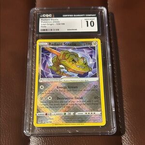 2022 Radiant Steelix Card - Gold and Green-Gem/Mint 10 CGC Grade